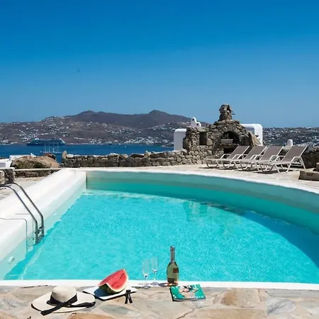 Villa Gorgeous W Ocean Views And Shared Pools Ornos (Mykonos)